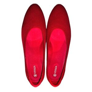 Vivaia GORGEOUS ❤️RED❤️ KNIT FLATS. NIB. SZ 43 (12)